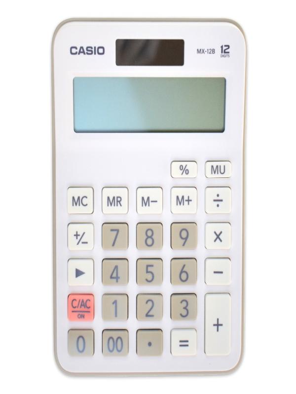 CASIO MX-12B WE W DC BEYAZ HESAP MAKİNESİ 12 HANE MASAÜSTÜ