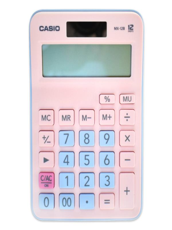 CASIO MX-12B-PKLB  KARMA RENK 12 HANE MASAÜSTÜ HESAP MAKİNESİ