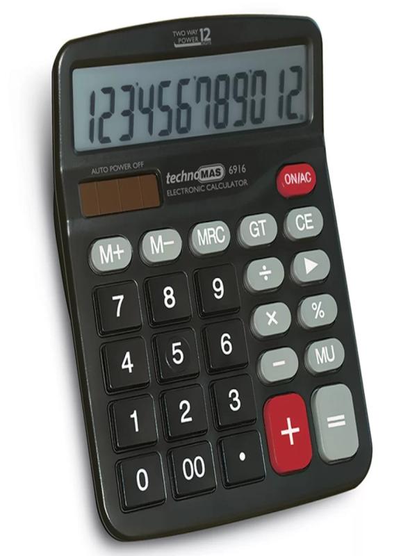 MAS HESAP MAKİNESİ OFİS TİPİ PLASTİK PANEL 6916