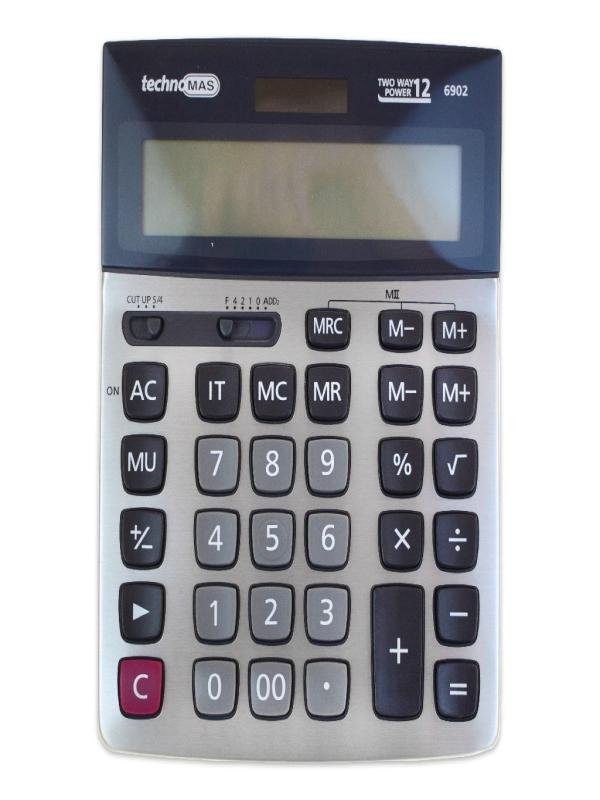 MAS HESAP MAKİNESİ OFİS TİPİ ÇİFT HAFIZA BÜYÜK 6902