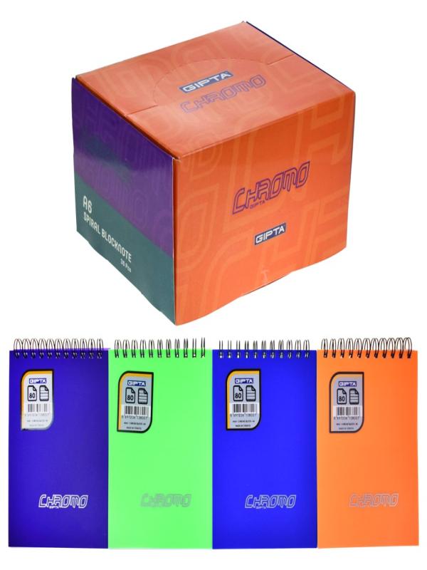 GIPTA CHROMO BLOCK SP.PP KPK.BLOKNOT A6 80YP. ÇİZGİLİ 6097
