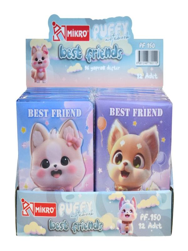 MİKRO PUFFY BEST FRIENDS 96 YP NOT DEFTERİ PF-150