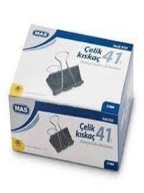 MAS OMEGA ÇELİK KISKAÇ 41 MM SİYAH 405 12 Lİ