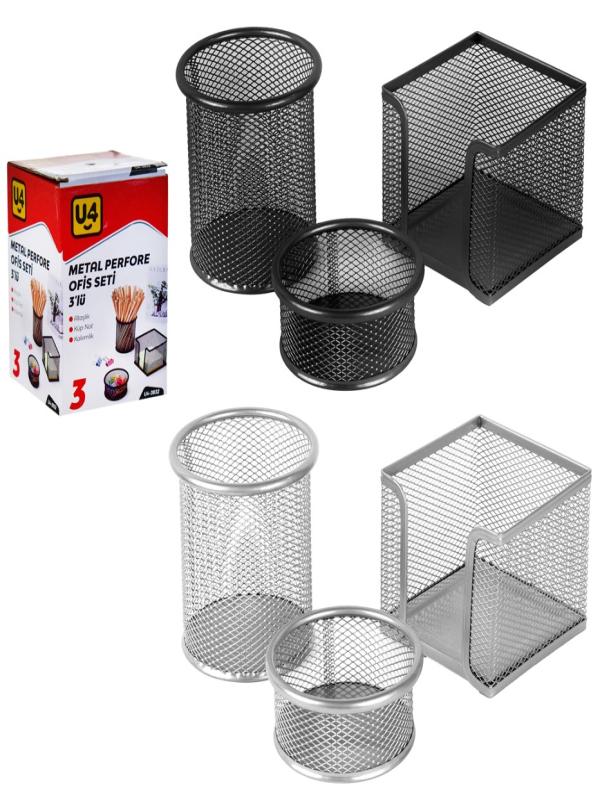 U-4 METAL PERFORE OFİS SETİ 3 LÜ U4-3832