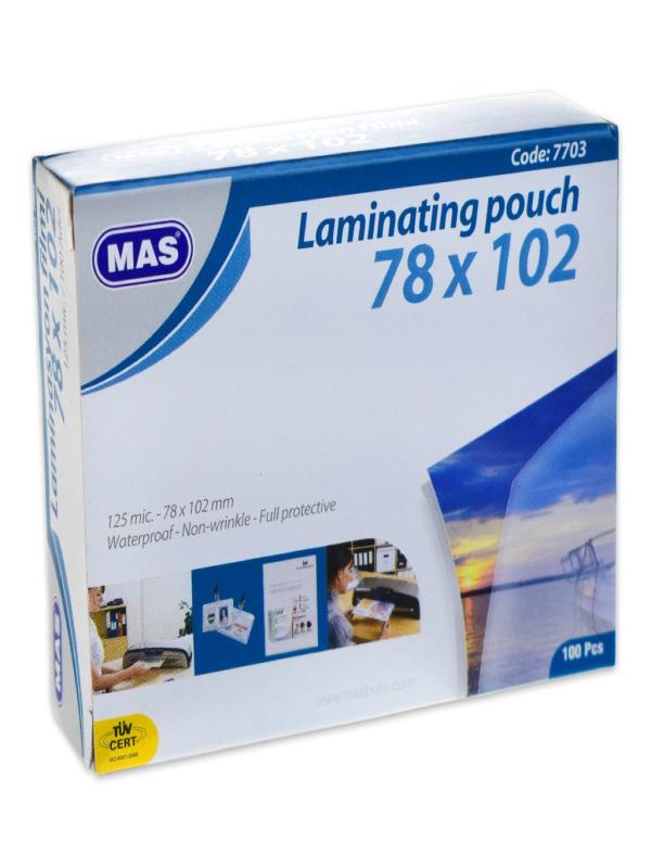 MAS LAMİNASYON FİLMİ 125 MİC 78*102 100 LÜ 7703
