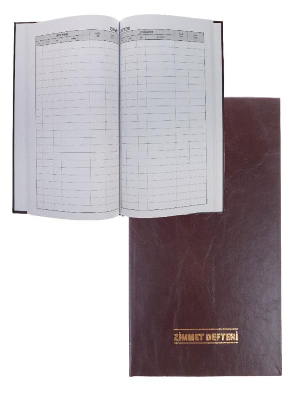 GÜLPAŞ ZİMMET DEFTERİ SUNİ DERİ 100 YP. 21x30 72
