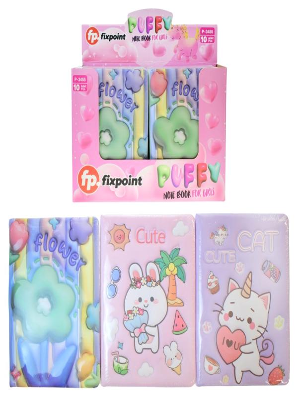 FİXPOİNT NOT DEFTERİ PUFFY KABARTMALI 96YP KIZ P-3455
