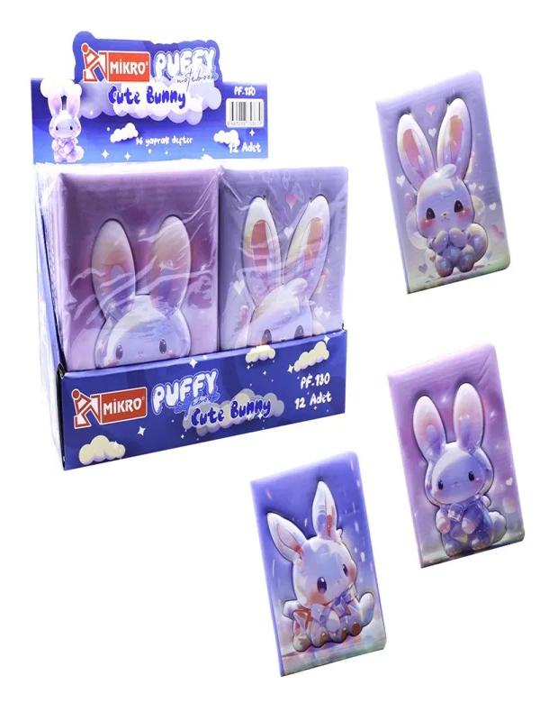 MİKRO PUFFY CUTE BUNNY NOT DEFTERİ PF-130