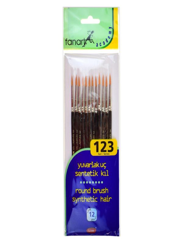 FANART ACADEMY SERİ 123 SENTETİK KIL YUVARLAK FIRCA NO:03 F-7123-03