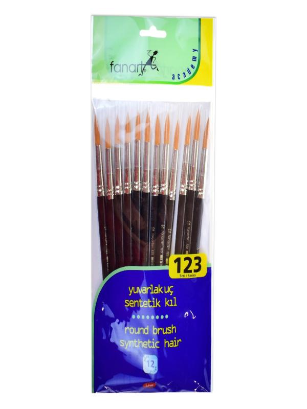 FANART ACADEMY SERİ 123 SENTETİK KIL YUVARLAK FIRÇA NO:12 F-7123