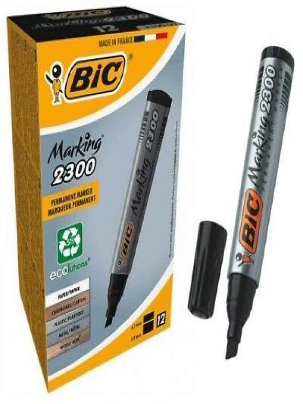 BİC MARKER KOLİ KALEMİ KESİK UC SİYAH 2300 ECO