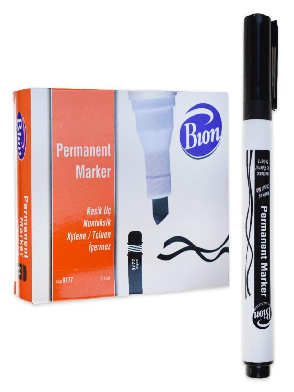 BİON PERMANENT MARKER KESİK UÇ SİYAH 9177