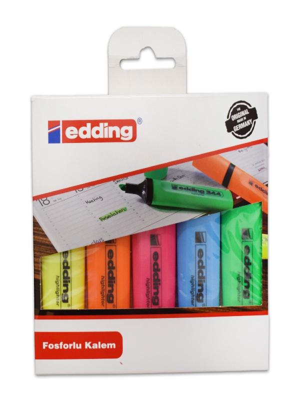 EDDİNG FOSFORLU KALEM 5 Lİ KARIŞIK E-344