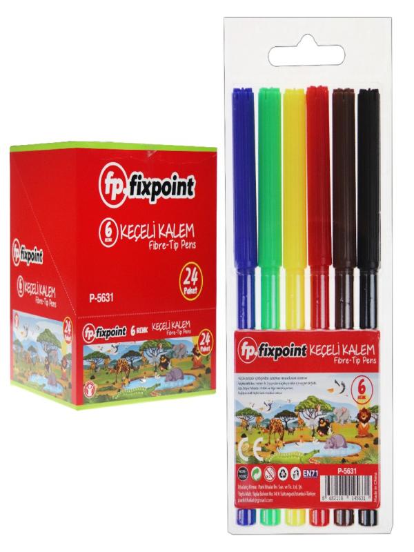 FİXPOİNT KEÇELİ KALEM 6 RENK P-5631