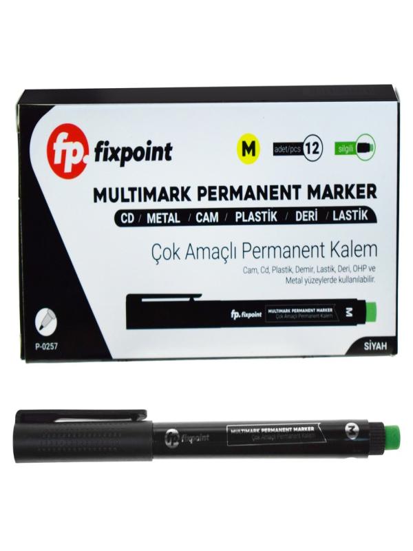 FİXPOİNT PERMANENT KEÇELİ KALEM SİYAH M P-0257