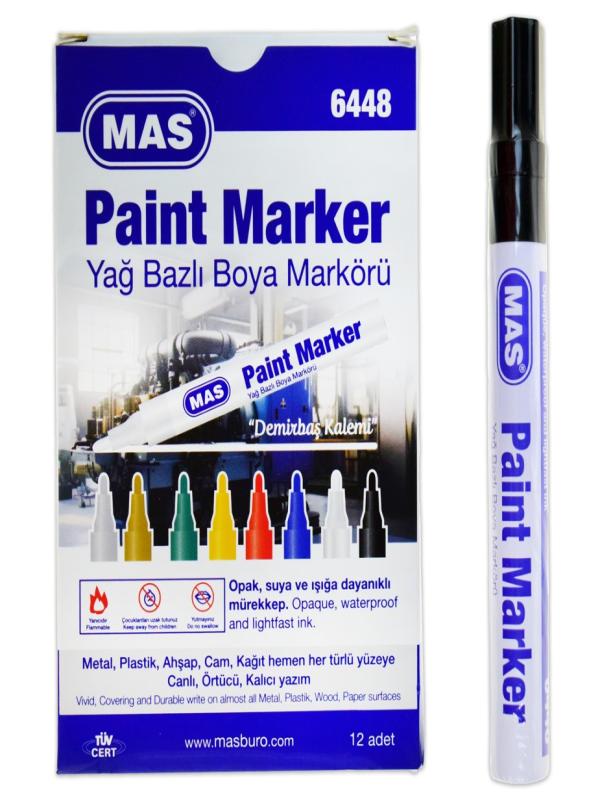 MAS PAİNT MARKER DEMİRBAŞ KALEMİ SİYAH 6448