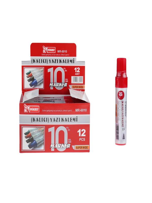 MİKRO 10 MM JUMBO MARKER KALEM KIRMIZI MR-6010
