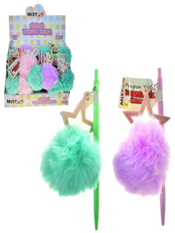 MİSYON PONPON YILDIZ FİGÜRLÜ 0.7 UÇLU KALEM MSY-0452