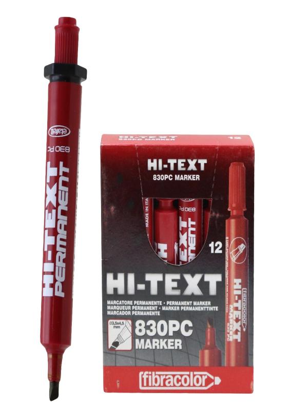 NOKİ HI-TEXT KESİK KIRMIZI KOLİ KALEMİ 830PCK