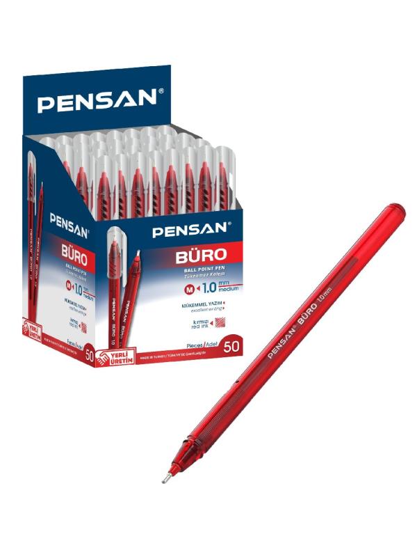 PENSAN 1 MM BÜRO TÜKENMEZ KALEM KIRMIZI 2270