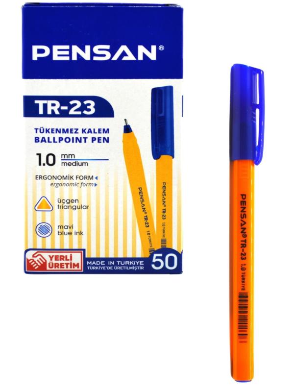 PENSAN ÜÇGEN MAVİ TÜKENMEZ KALEM TR-23