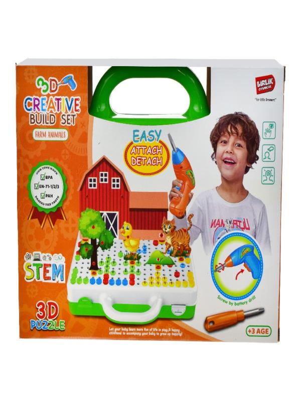 3D STEM EĞİTİCİ HAYVAN MATKAP SETİ URT014-002