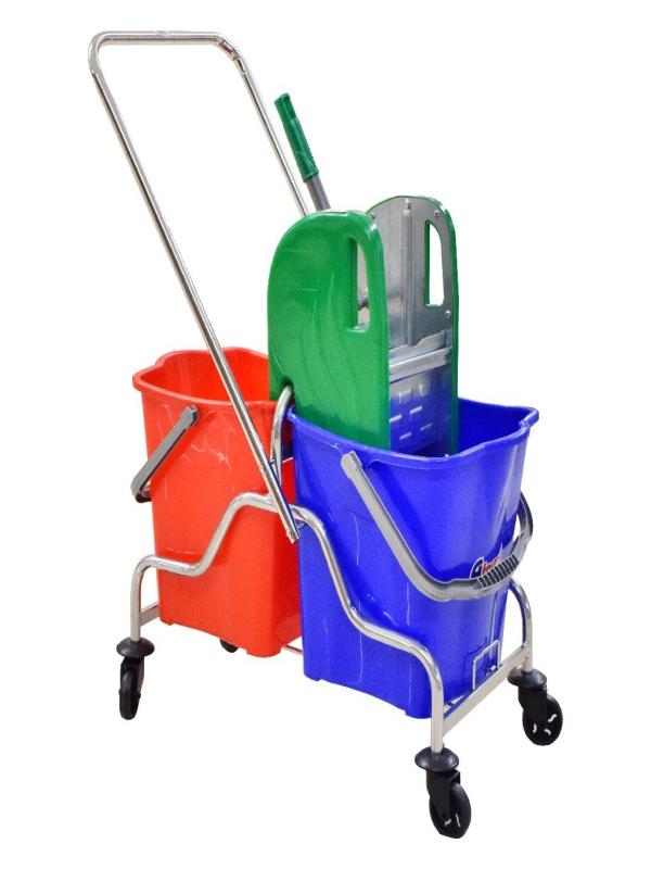 A FORM ÇİFT KOVALI TEMİZLİK ARABASI KROM MPA 109