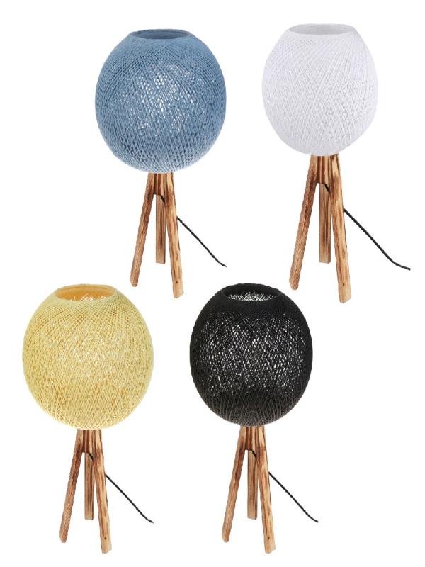 ABAJUR AHŞAP AYAKLI BÜYÜK ÖRGÜLÜ