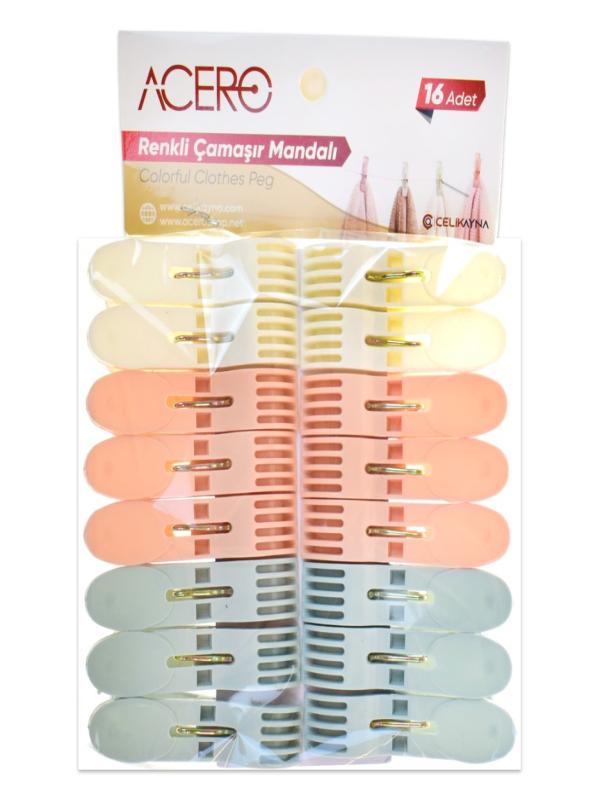 ACERO RENKLİ ÇAMAŞIR MANDAL 16 LI 38303