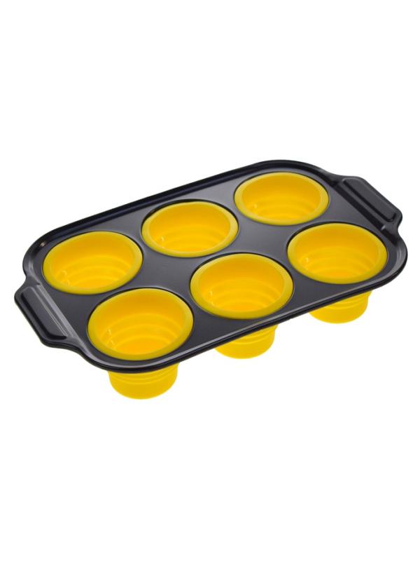 ACERO TEFLON ÇERÇEVELİ 6 BÖLMELİ SİLİKON KEK KALIBI 5002