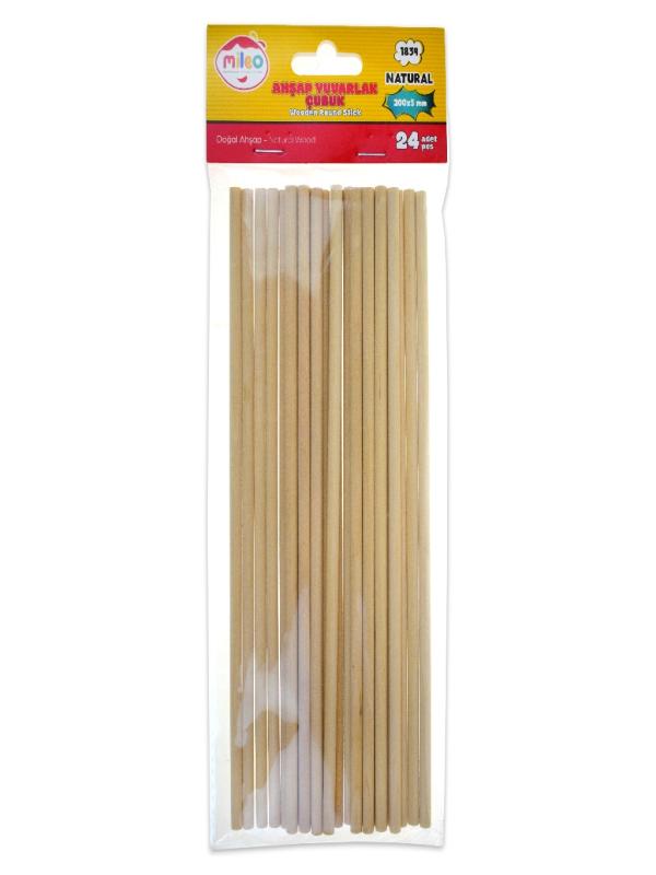AHŞAP ÇUBUK YUVARLAK 5*200 MM NATUREL 1834