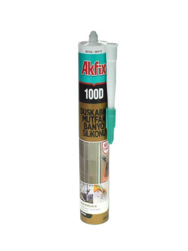 AKFİX 100D DUŞAKABİN SİLİKONU BEYAZ 280ML SA062
