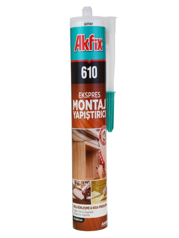 AKFİX 610 PU EKSPRES MONTAJ YAPIŞTIRICI ŞEFFAF 280ML GA440P