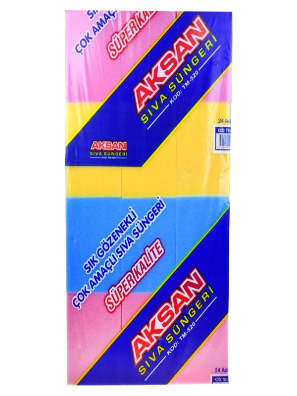 AKSAN KARMA RENKLİ SIVACI SÜNGERİ 24 LÜ TM-520
