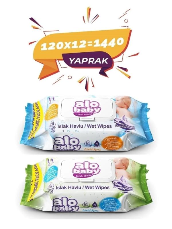 ALOBABY 120 Lİ EKONOMİK ISLAK MENDİL