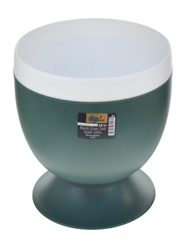 ALYA BÜYÜK GÜVEÇ OVAL AYAKLI SAKSI 2,8LT ALY-10/32