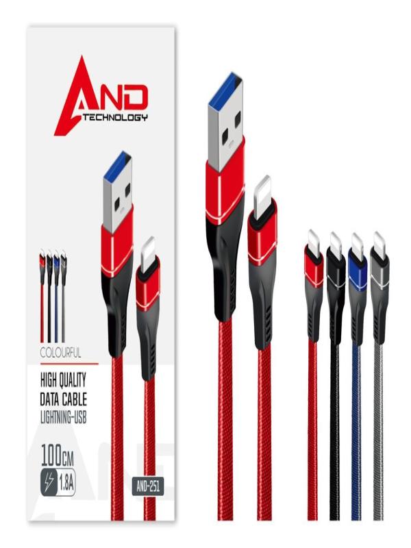 AND LİGHTNİNG USB DATA KABLO 1.8A AND-251