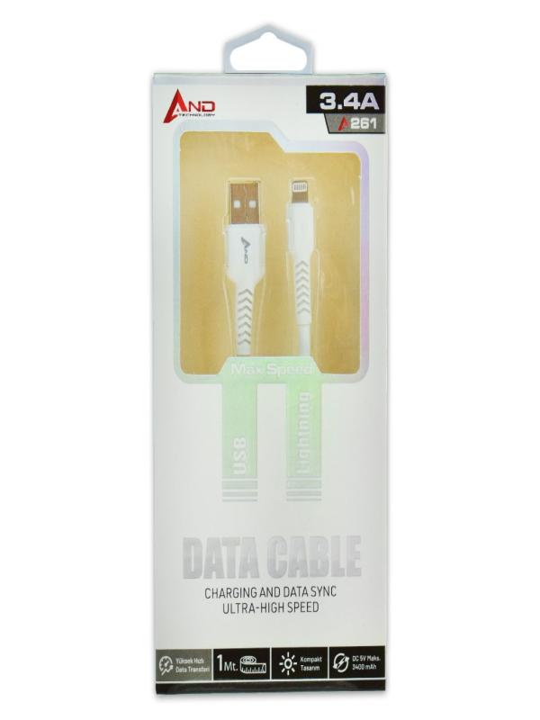 AND LİGHTNİNG USB KABLO 3,4A AND-A261