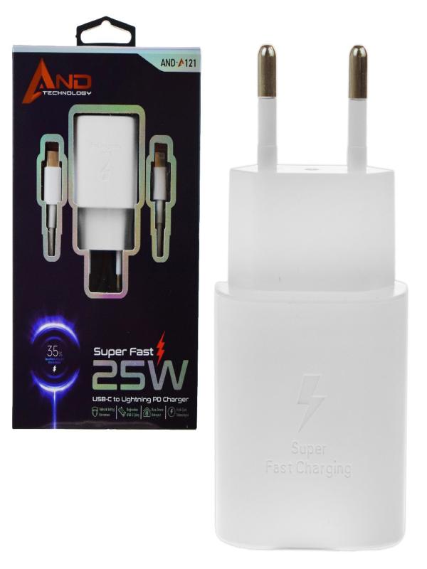 AND SUPER FAST USB-C TO LİGHTNİNG PD ŞARJ SETİ 25 W AND-A121
