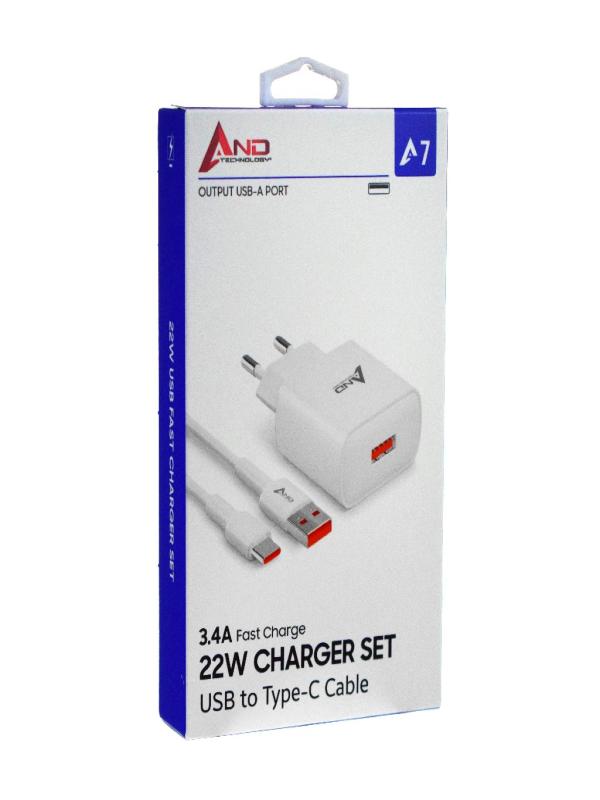 AND TYPE-C 22 W 3,4 A SARJ SET AND-A7