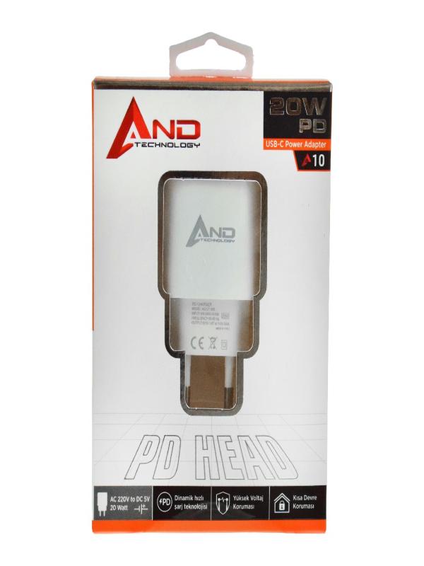 AND USB-C POWER PD ADAPTÖR 20W AND-A10