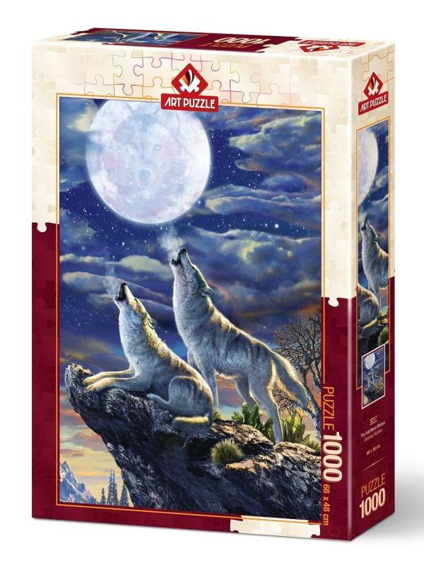 ART PUZZLE 1000 DOLUNAY KURTLARI 5217