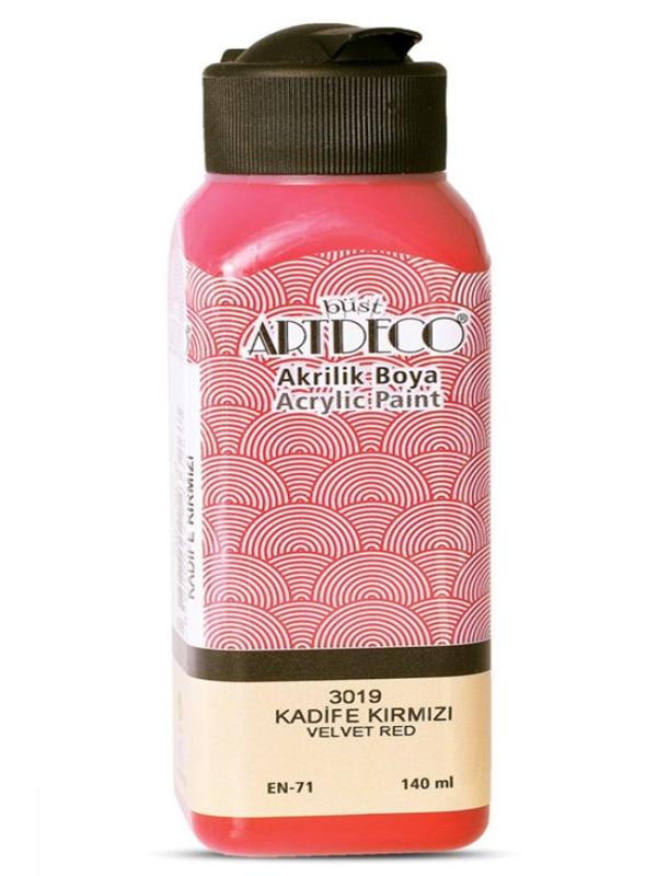 ARTDECO AKRİLİK BOYA 140 ML KADİFE KIRMIZI 3019