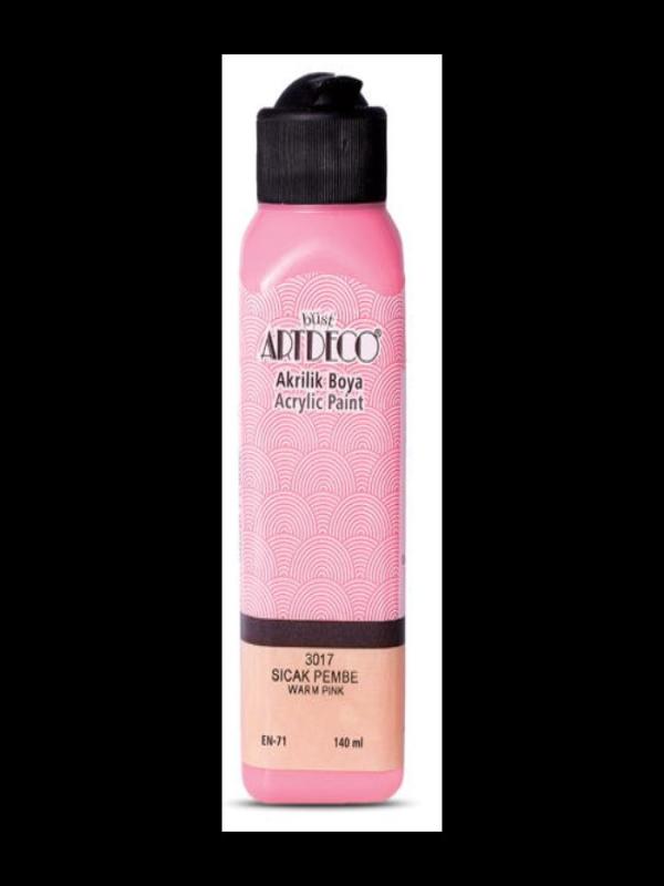 ARTDECO AKRİLİK BOYA 140 ML SICAK PEMBE 3017