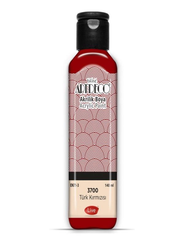 ARTDECO AKRİLİK BOYA 140 ML TÜRK KIRMIZISI 3700
