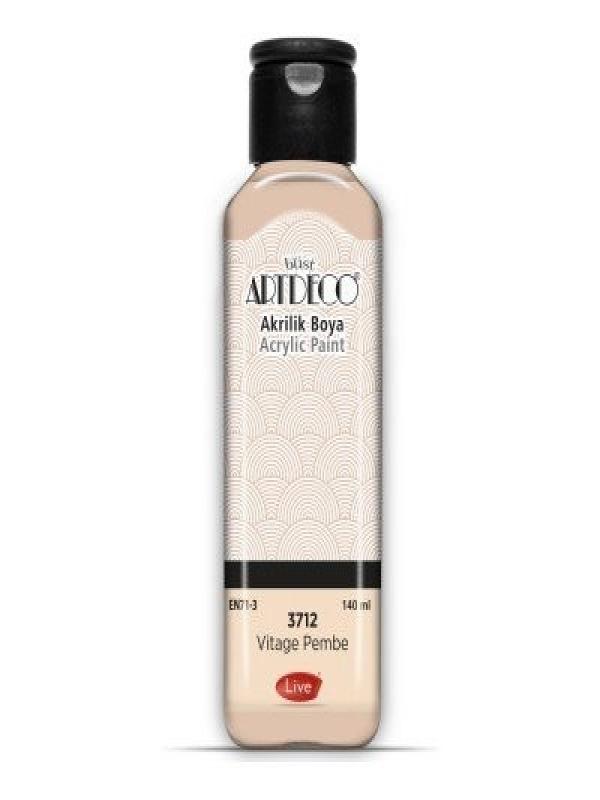 ARTDECO AKRİLİK BOYA 140 ML VİNTAGE PEMBE 3712