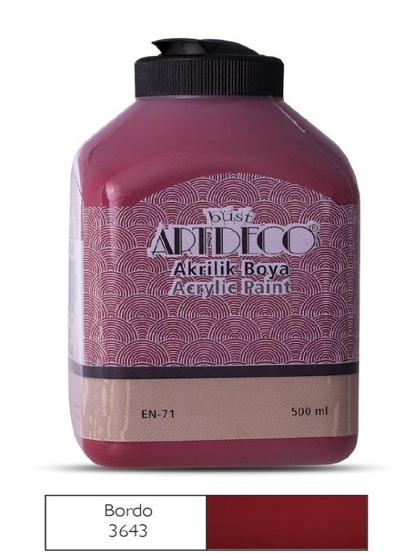 ARTDECO AKRİLİK BOYA 500 ML BORDO 3643