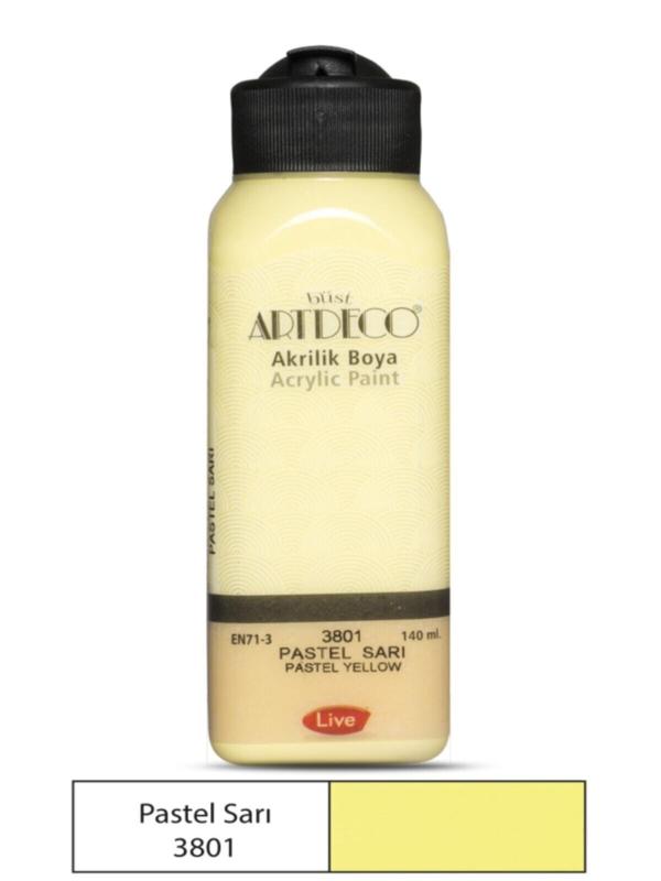 ARTDECO PASTEL AKRİLİK BOYA 140 ML PASTEL SARI 3801
