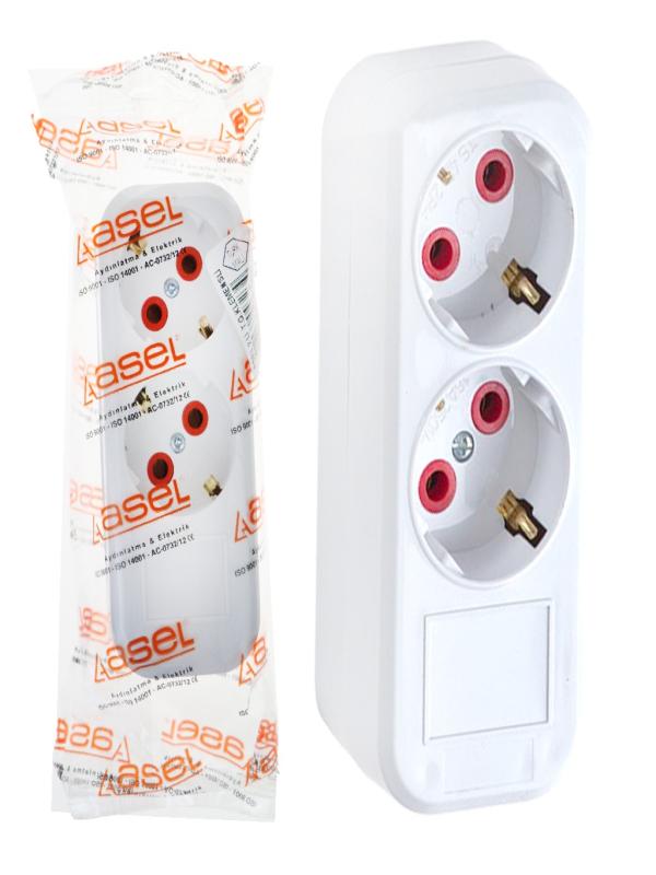 ASEL 2 Lİ KLEMENSLİ GRUP PRİZ