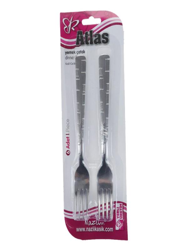 ATLAS 6 LI VAKUMLU YEMEK ÇATALI 782